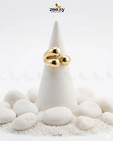 Gilded Molten Droplet Statement Ring Finger Ring - Zeesy Jewellery Pakistan | Premium Artificial & Imitation Jewellery