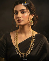 Gilded Pearl Bloom Necklace Set - Zeesy.pk