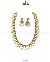 Gilded Pearl Bloom Necklace Set - Zeesy.pk