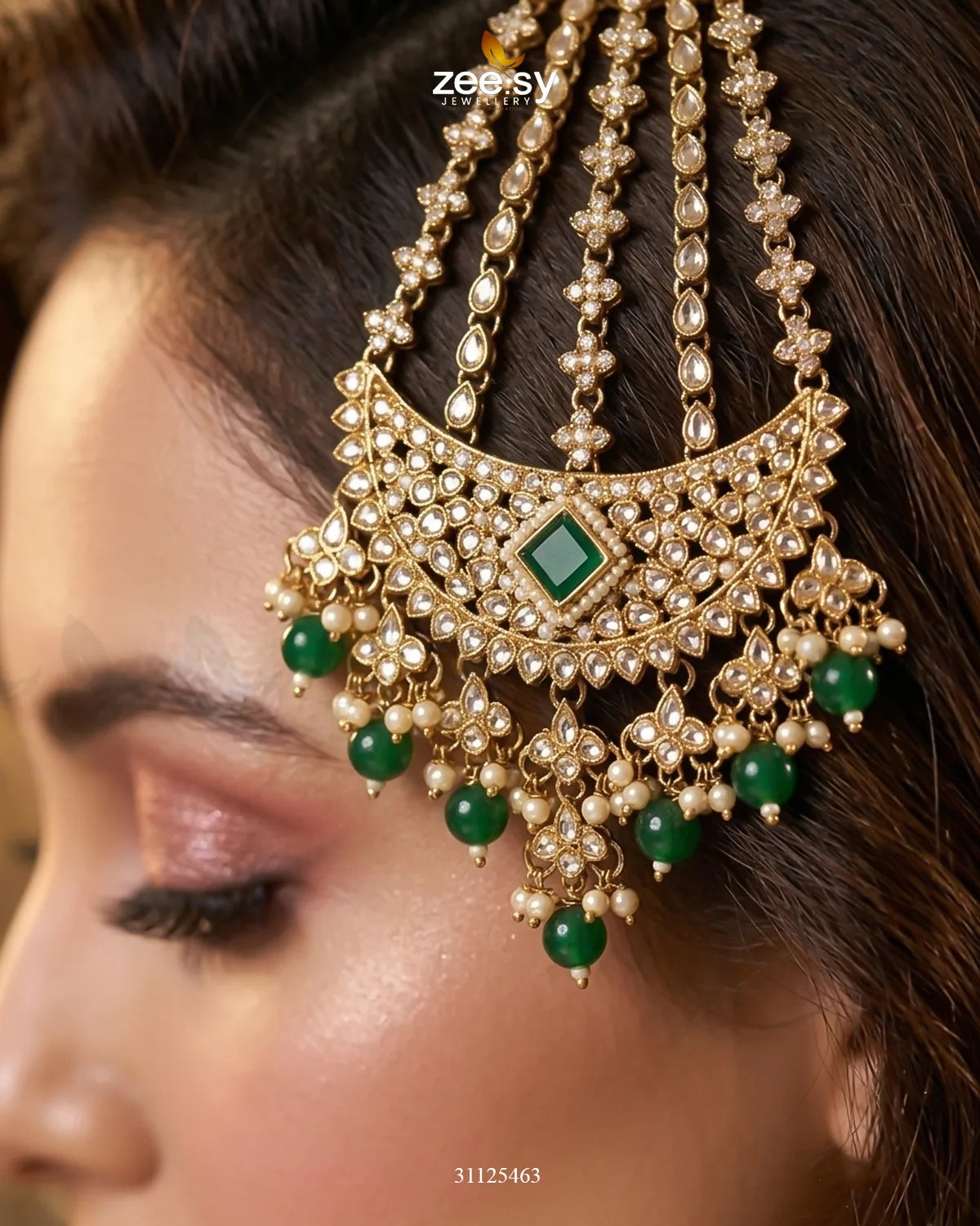 Gilded Scepter Crystal Bridal Set Bridal Set - Zeesy Jewellery Pakistan | Premium Artificial & Imitation Jewellery