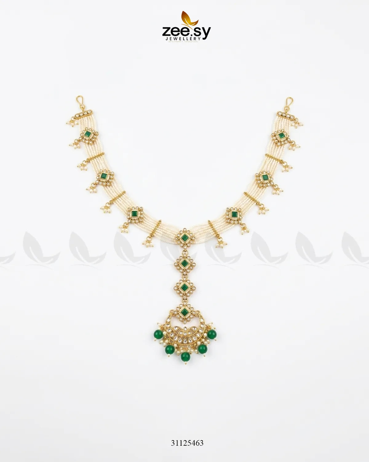 Gilded Scepter Crystal Bridal Set Bridal Set - Zeesy Jewellery Pakistan | Premium Artificial & Imitation Jewellery