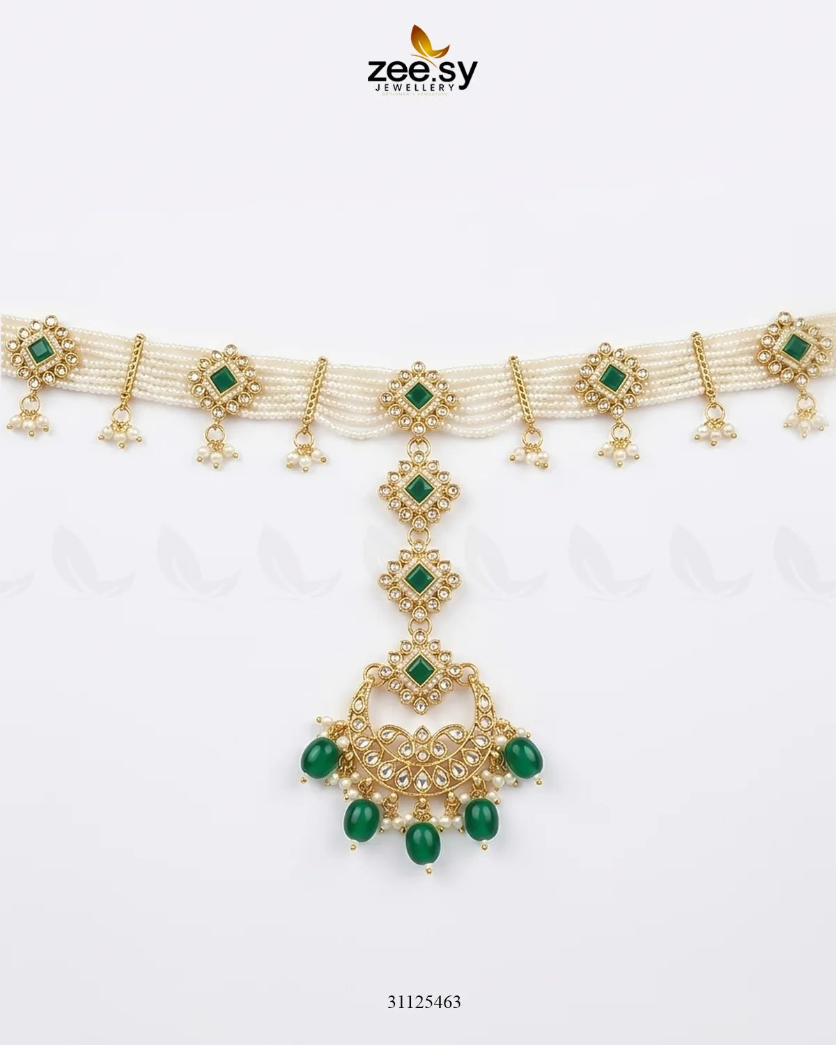 Gilded Scepter Crystal Bridal Set Bridal Set - Zeesy Jewellery Pakistan | Premium Artificial & Imitation Jewellery
