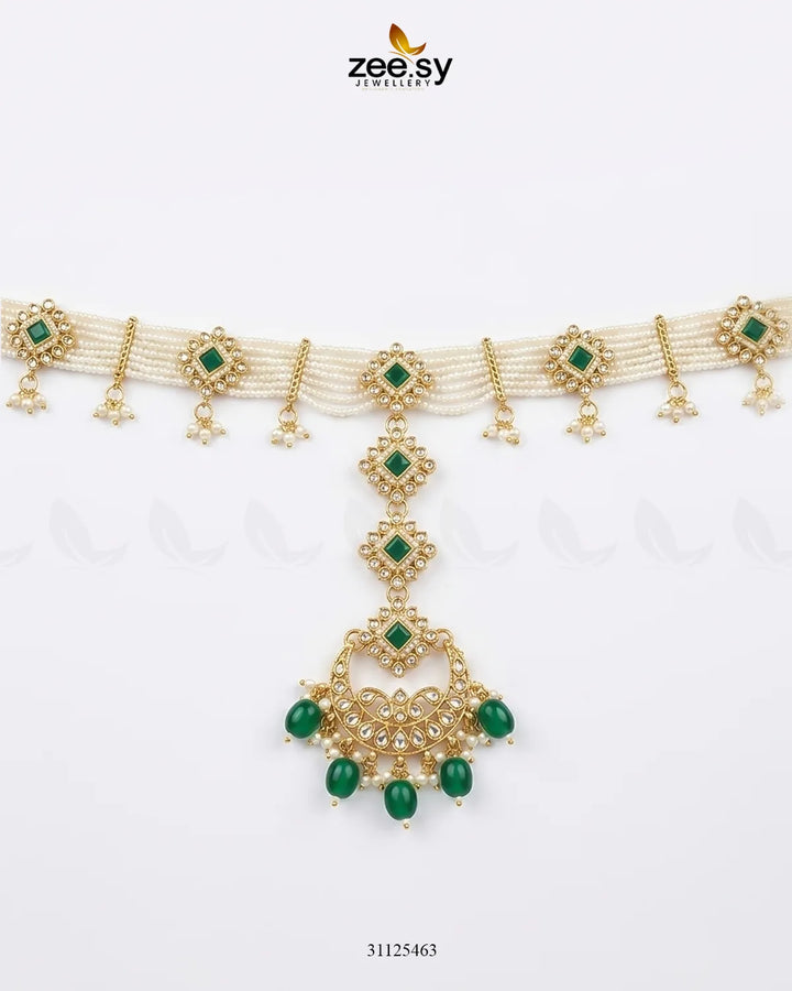 Gilded Scepter Crystal Bridal Set Bridal Set - Zeesy Jewellery Pakistan | Premium Artificial & Imitation Jewellery