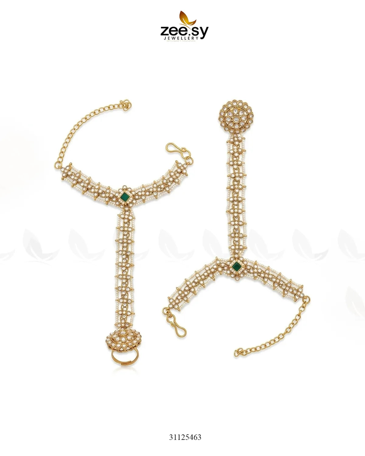 Gilded Scepter Crystal Bridal Set Bridal Set - Zeesy Jewellery Pakistan | Premium Artificial & Imitation Jewellery