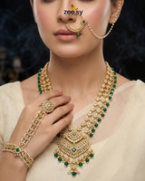 Gilded Scepter Crystal Bridal Set Bridal Set - Zeesy Jewellery Pakistan | Premium Artificial & Imitation Jewellery