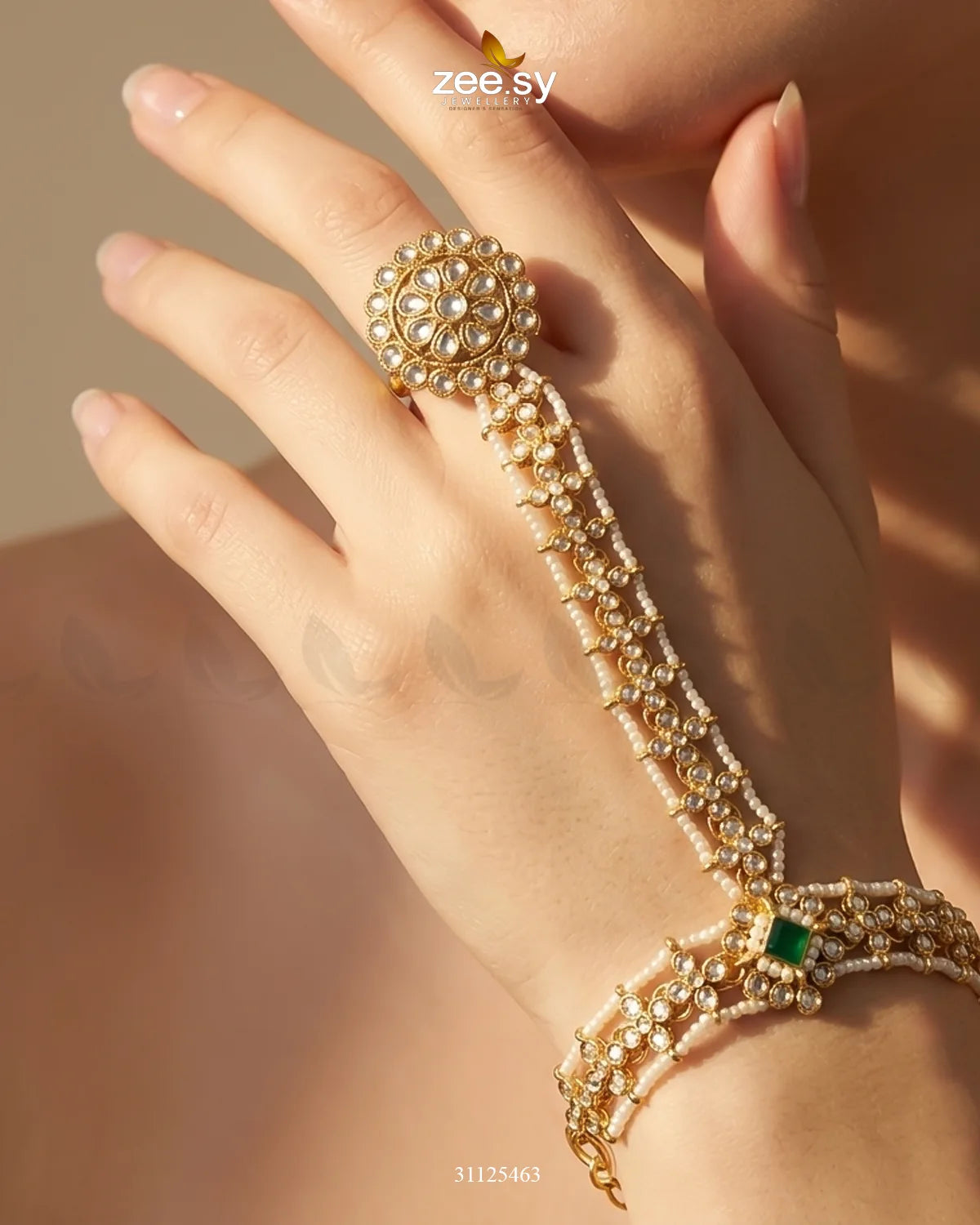 Gilded Scepter Crystal Bridal Set Bridal Set - Zeesy Jewellery Pakistan | Premium Artificial & Imitation Jewellery