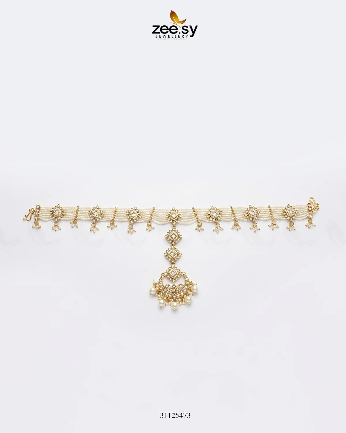 Gilded Scepter Crystal Bridal Set Bridal Set - Zeesy Jewellery Pakistan | Premium Artificial & Imitation Jewellery