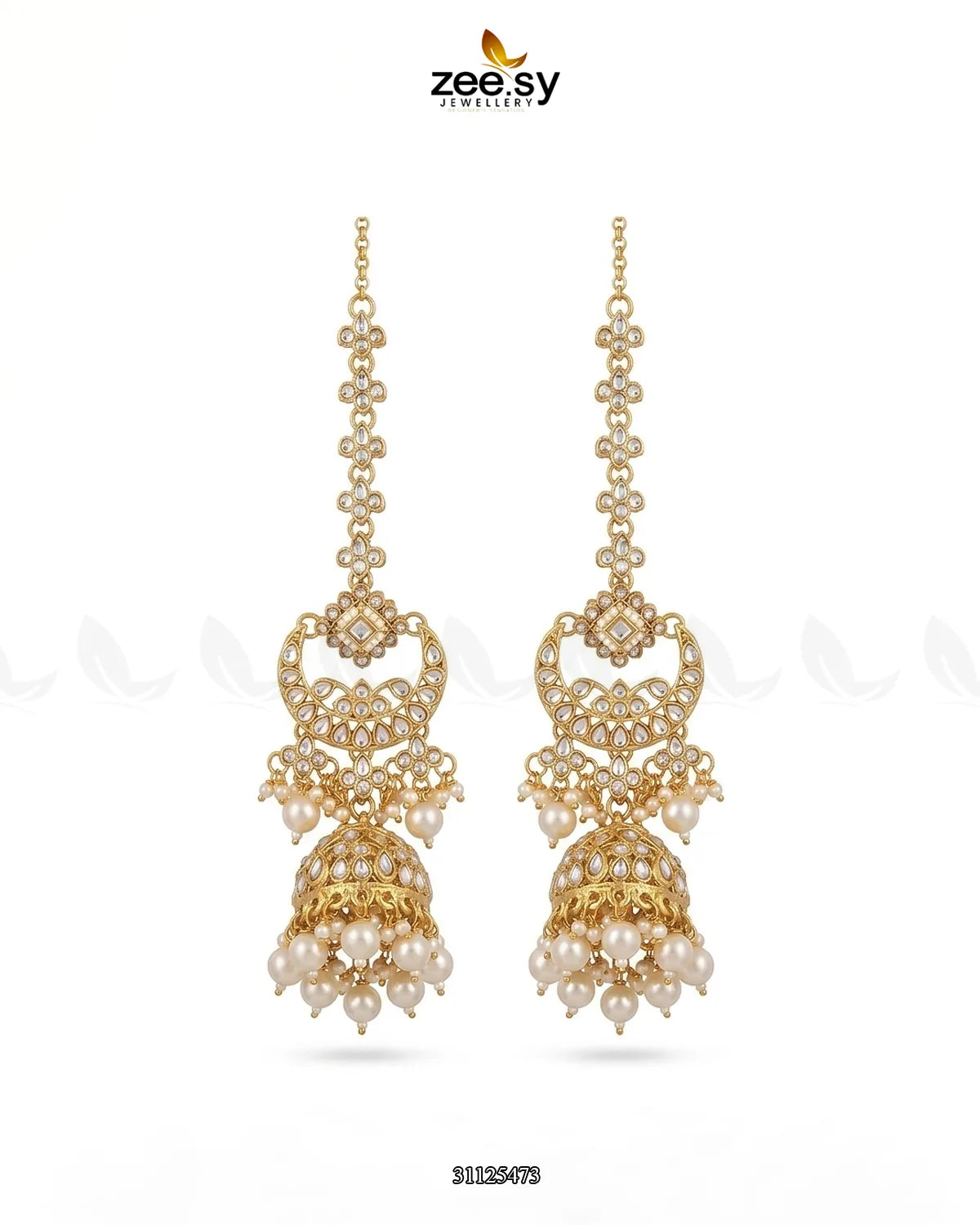 Gilded Scepter Crystal Bridal Set Bridal Set - Zeesy Jewellery Pakistan | Premium Artificial & Imitation Jewellery