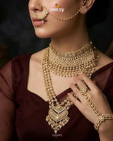 Gilded Scepter Crystal Bridal Set Bridal Set - Zeesy Jewellery Pakistan | Premium Artificial & Imitation Jewellery