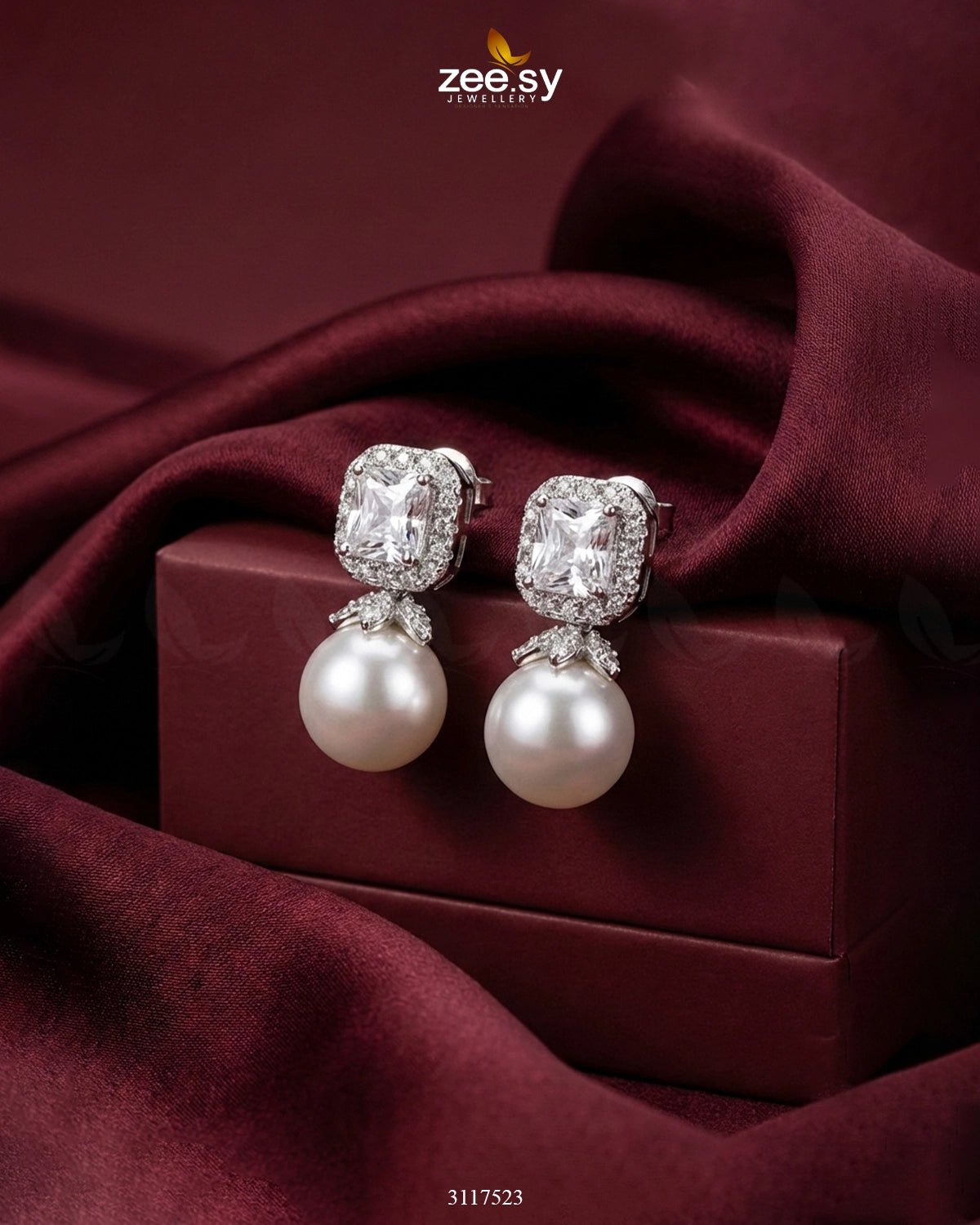 Girik Pearl Earrings Earrings - Zeesy Jewellery Pakistan | Premium Artificial & Imitation Jewellery
