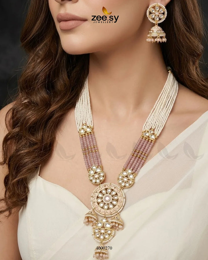Gleam Beaded Pearl Malla Set