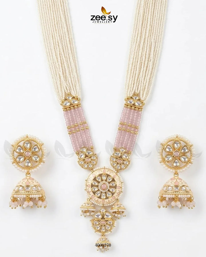 Gleam Beaded Pearl Malla Set
