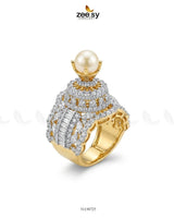 Glistening Statement Zirconia Ring Finger Ring - Zeesy Jewellery Pakistan