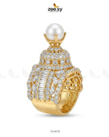 Glistening Statement Zirconia Ring Finger Ring - Zeesy Jewellery Pakistan