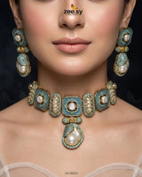 Glow Baroque Pearl Choker Set choker - Zeesy Jewellery Pakistan | Premium Artificial & Imitation Jewellery