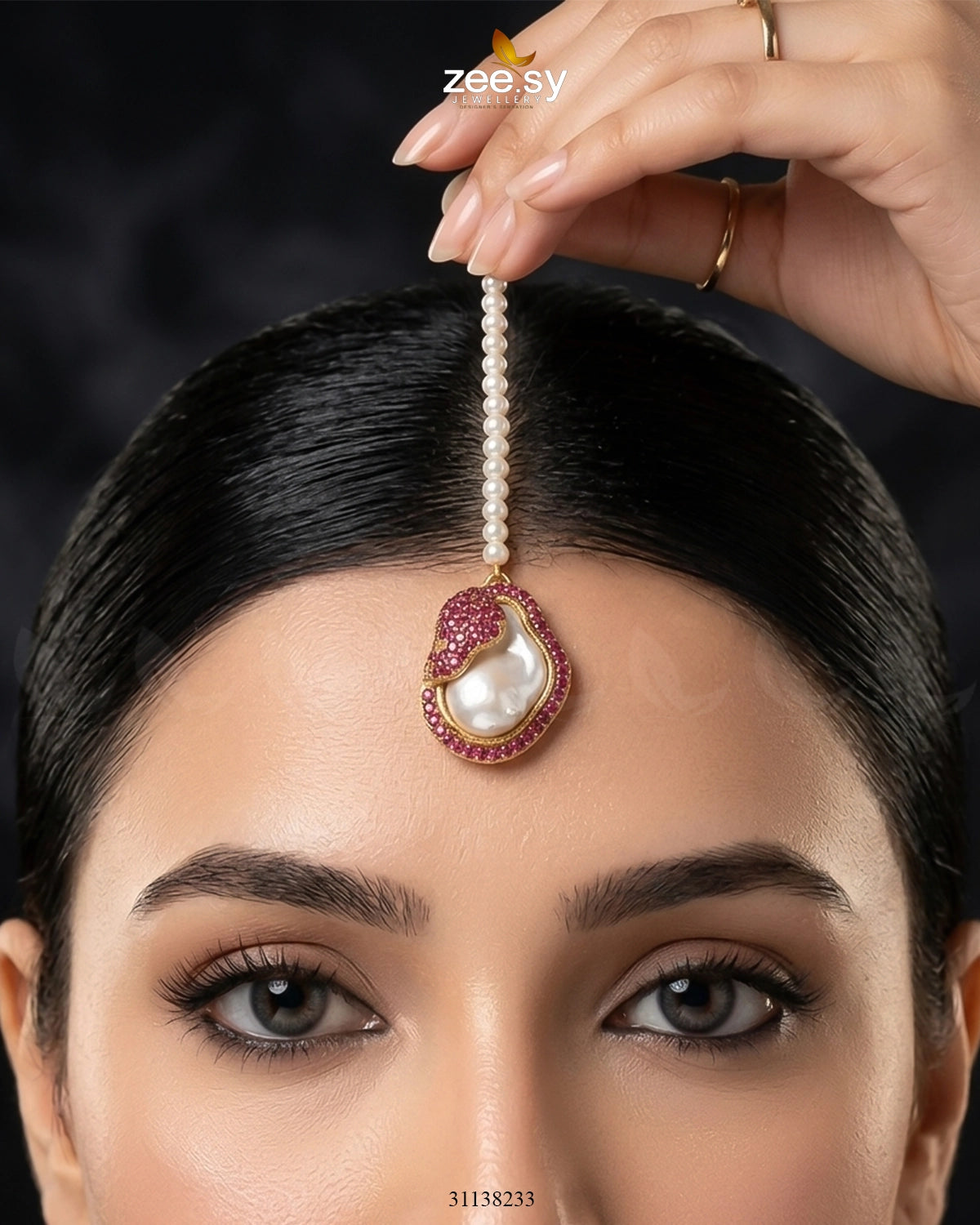 Glow Baroque Pearl Choker Set choker - Zeesy Jewellery Pakistan | Premium Artificial & Imitation Jewellery