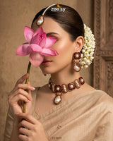 Glow Baroque Pearl Choker Set