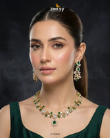 Golden Blossom Vine Necklace Set - Zeesy.pk