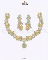 Golden Blossom Vine Necklace Set - Zeesy.pk