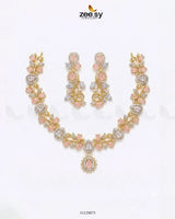 Golden Blossom Vine Necklace Set - Zeesy.pk