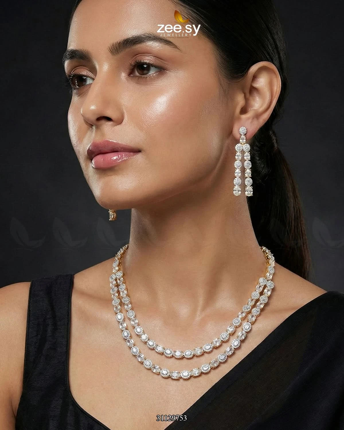 Golden Frost Glimmer Necklace Set - Zeesy Jewellery