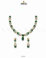 Golden Gilded Statement Necklace Set - Zeesy.pk