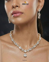 Golden Gilded Statement Necklace Set - Zeesy.pk