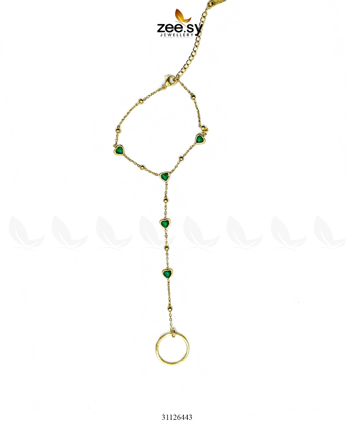 Bella Heart Ring Bracelet - Zeesy Jewellery