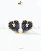 Golden Heart Cluster Pendant Set Pendant - Zeesy Jewellery Pakistan | Premium Artificial & Imitation Jewellery