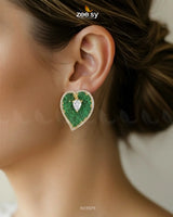 Golden Heart Cluster Pendant Set Pendant - Zeesy Jewellery Pakistan | Premium Artificial & Imitation Jewellery