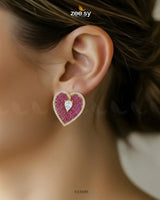 Golden Heart Cluster Pendant Set Pendant - Zeesy Jewellery Pakistan | Premium Artificial & Imitation Jewellery