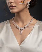 Floral Gilded Sentimental Cluster Necklace Golden Mint Pink - Zeesy Jewellery