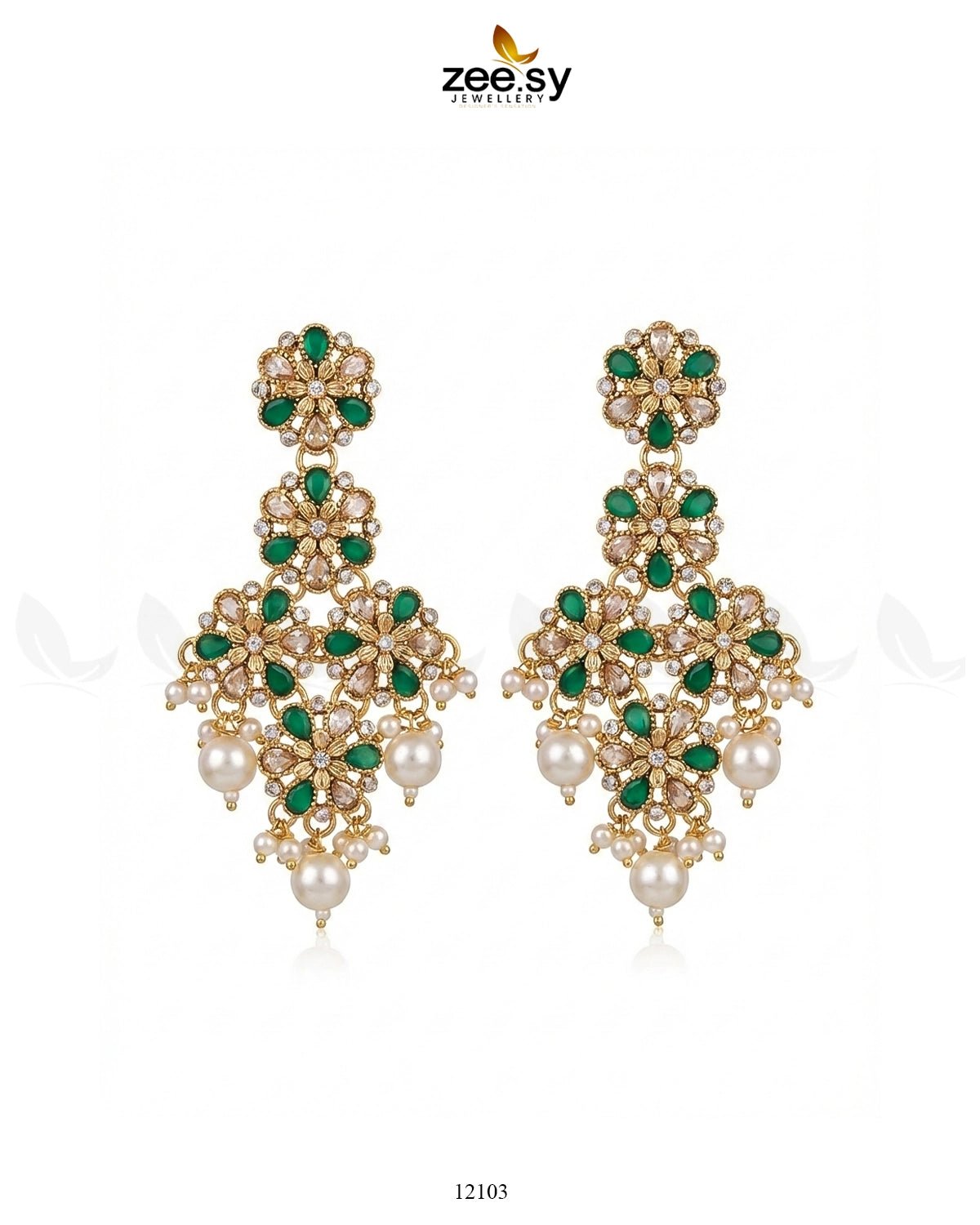 Golden Orchid Elegance Earrings