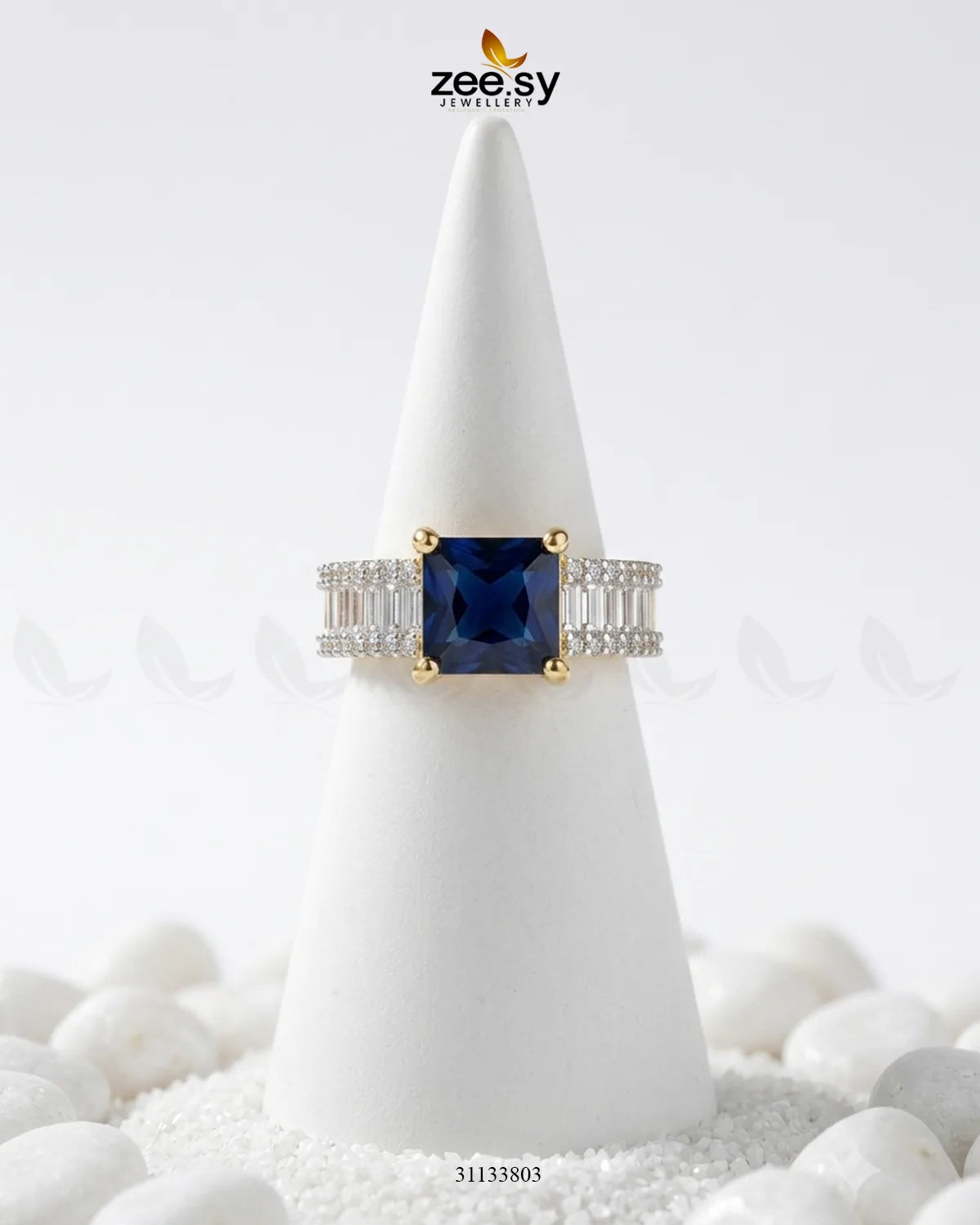 Golden Pretty Bold Stone Ring