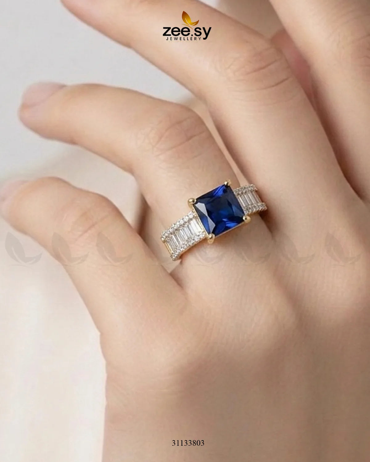 Golden Pretty Bold Stone Ring