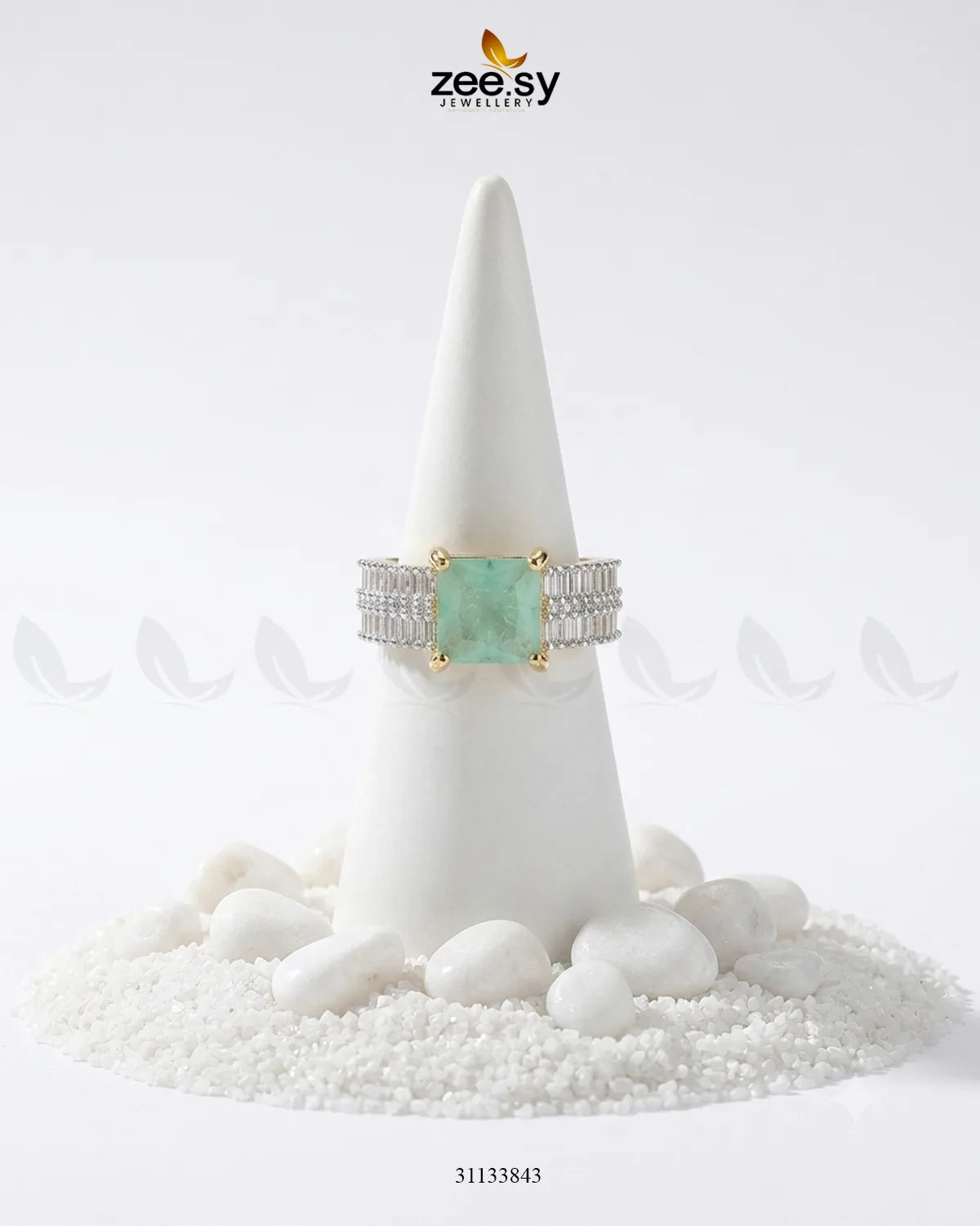Golden Pretty Bold Stone Ring