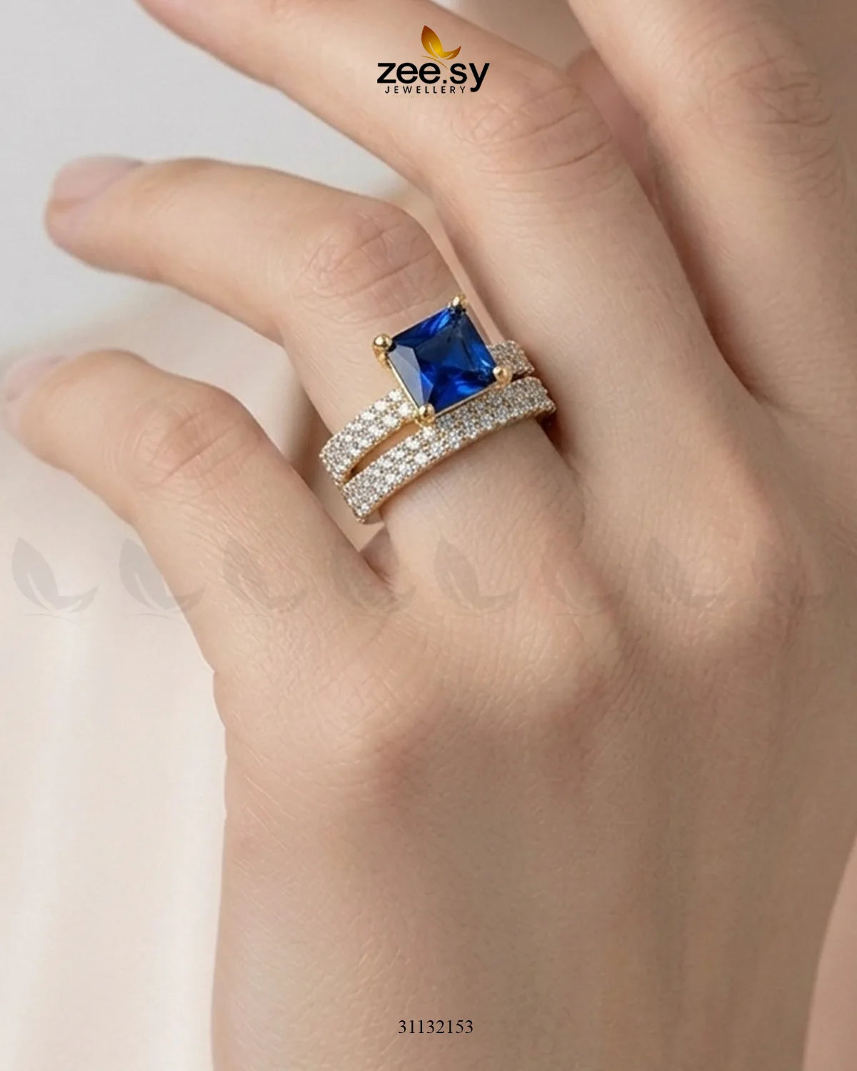 Golden Sensational Bold Stone Ring Finger Ring - Zeesy Jewellery Pakistan | Premium Artificial & Imitation Jewellery