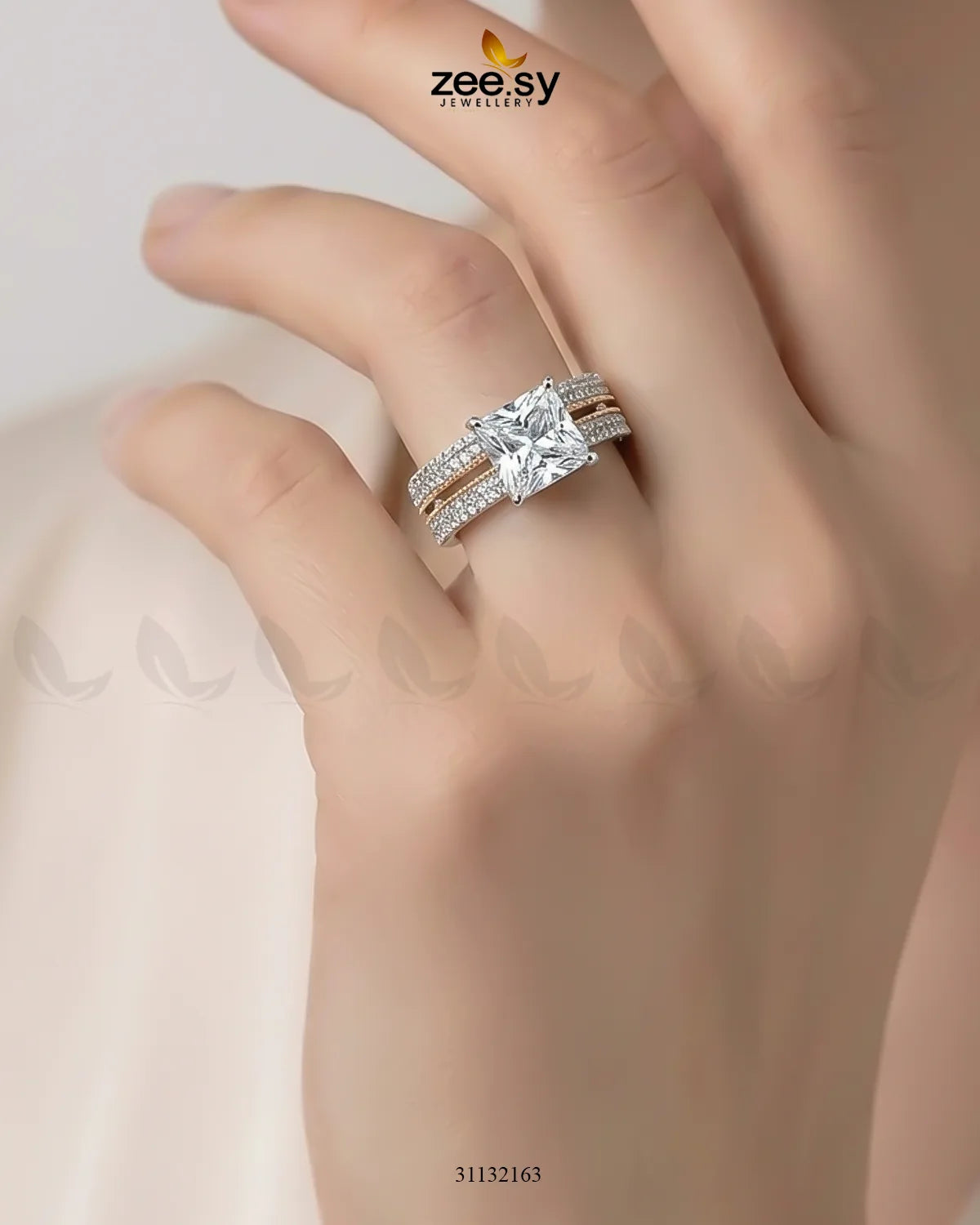 Golden Sensational Bold Stone Ring Finger Ring - Zeesy Jewellery Pakistan | Premium Artificial & Imitation Jewellery