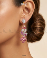 Golden Starburst Gemstone Earrings Earrings - Zeesy Jewellery Pakistan | Premium Artificial & Imitation Jewellery