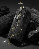 Bella Heart Ring Bracelet Golden White - Zeesy Jewellery