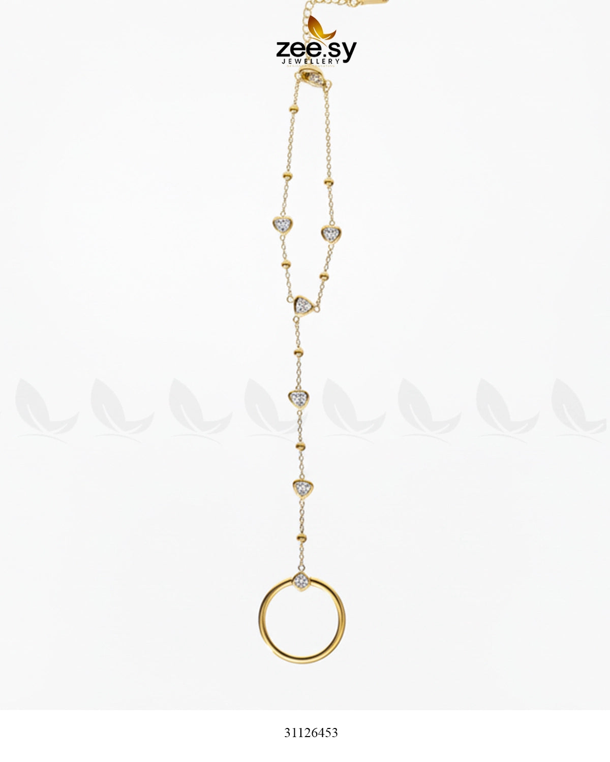 Bella Heart Ring Bracelet - Zeesy Jewellery