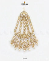 Bloom Pearl Bridal Jhumar Golden White - Zeesy Jewellery