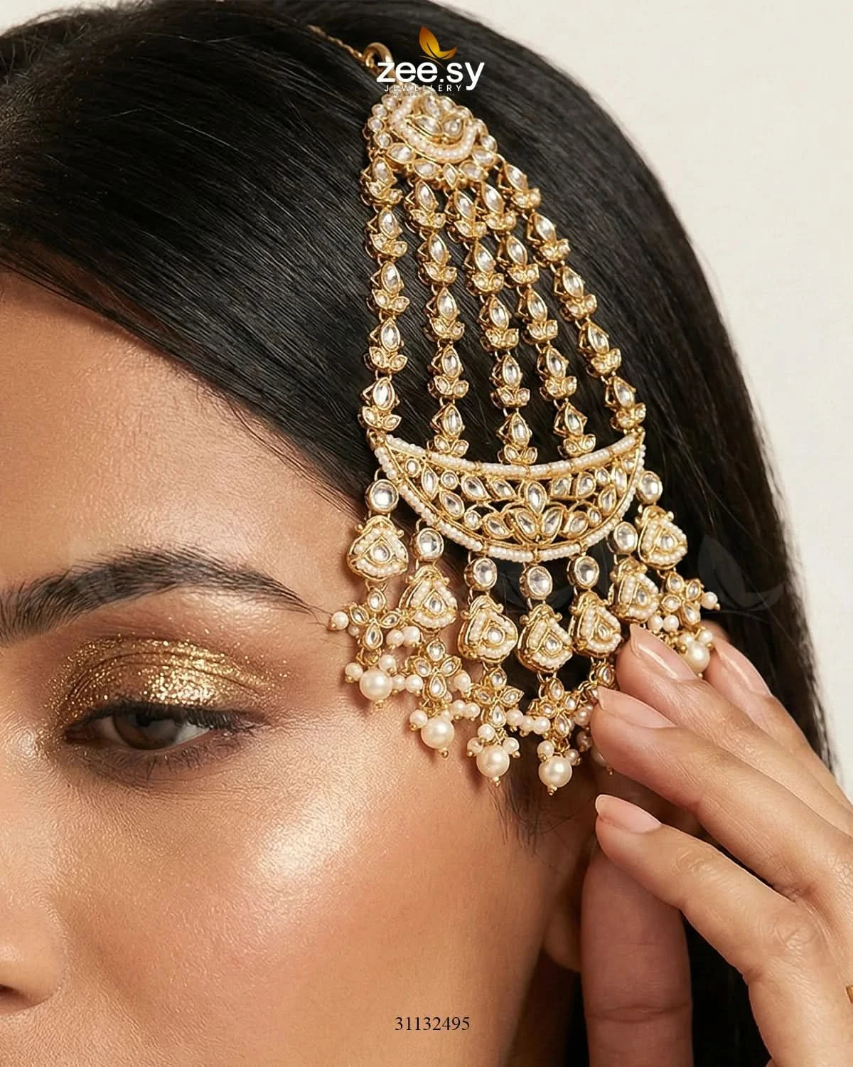 Bloom Pearl Bridal Jhumar - Zeesy Jewellery