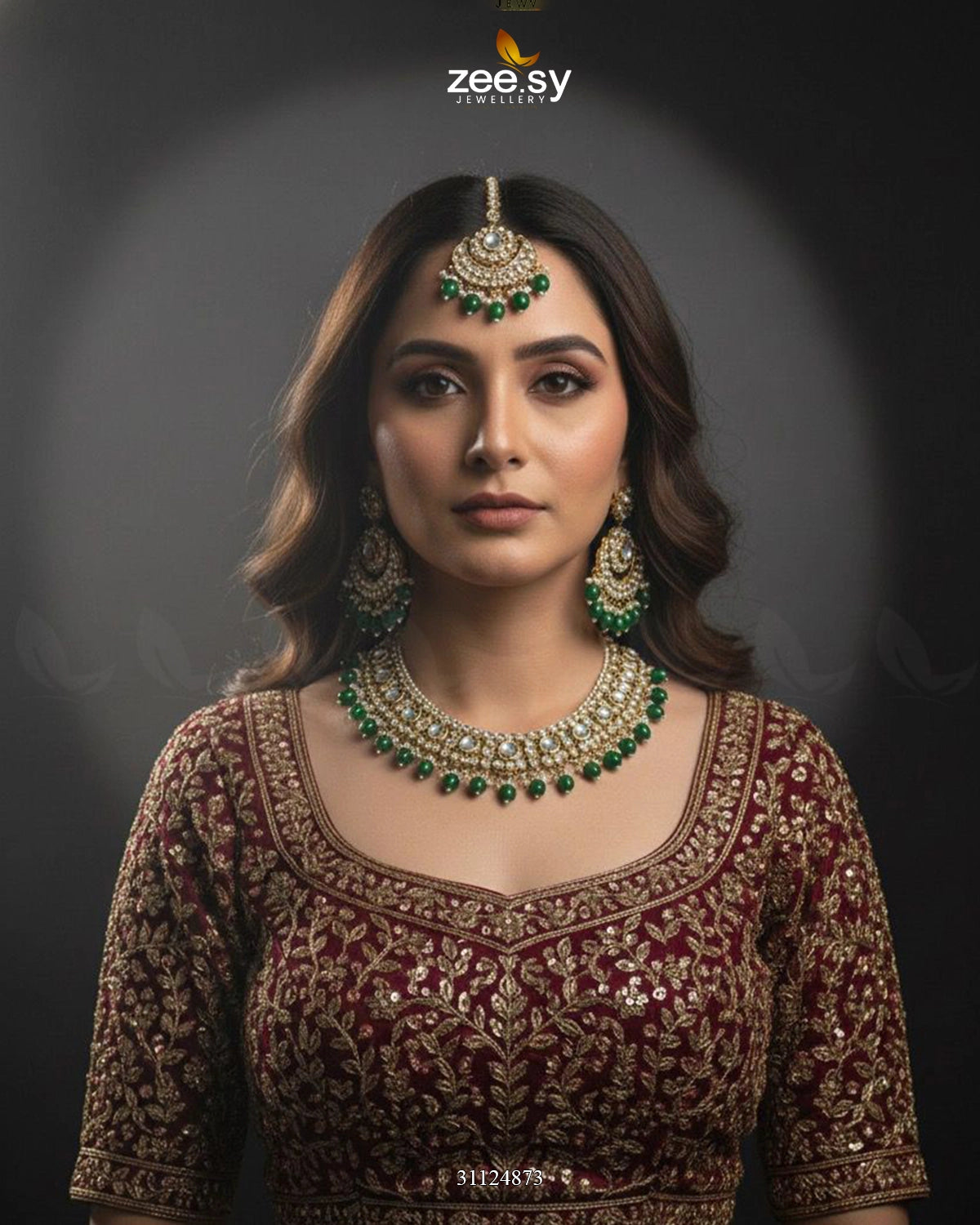 Exquisite Precious Formed Bridal Set - Zeesy Jewellery