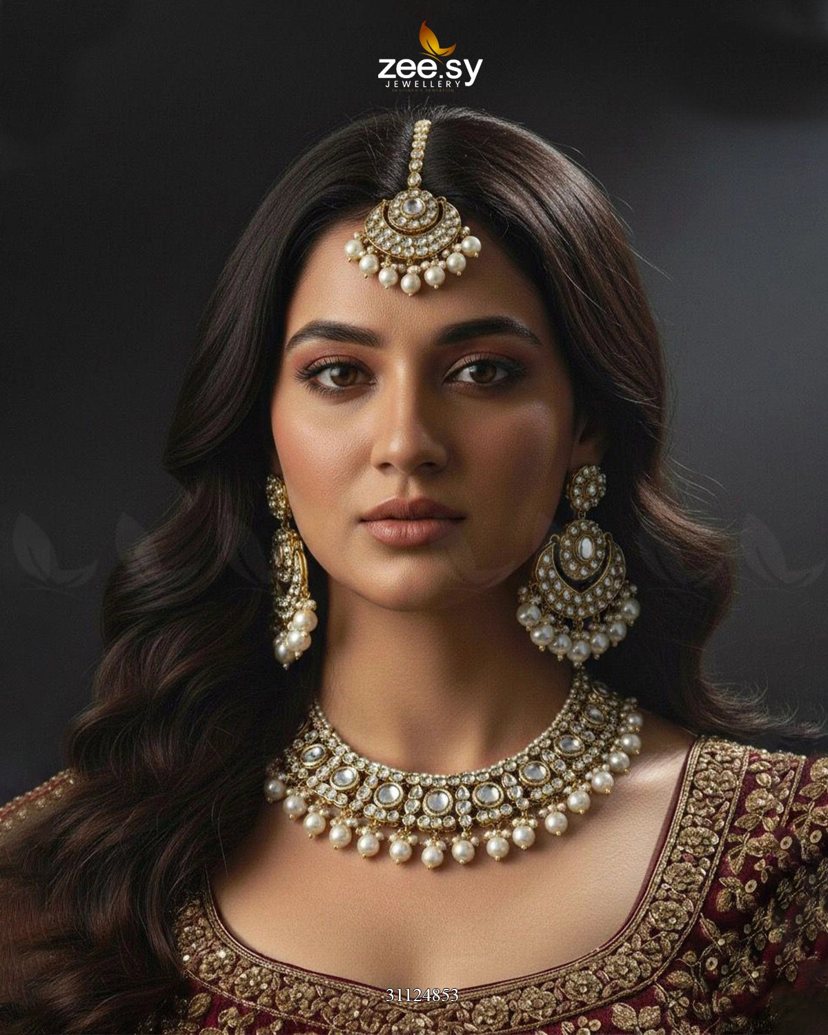 Exquisite Precious Formed Bridal Set - Zeesy Jewellery