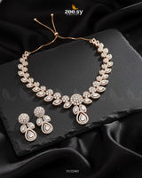 Floral Gilded Sentimental Cluster Necklace Golden White - Zeesy Jewellery