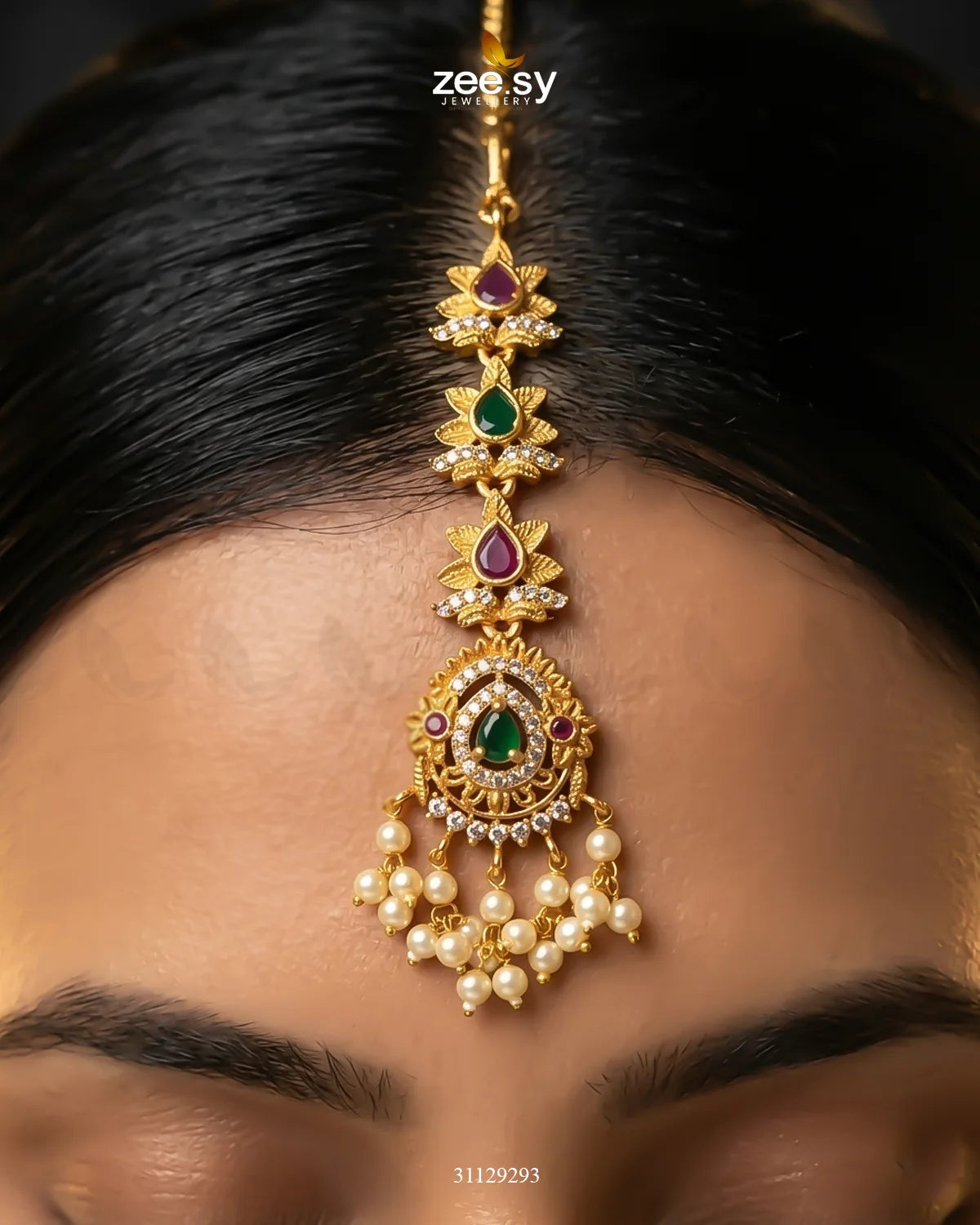 Grand Emerald Pearl Malla Set Malla Necklace - Zeesy Jewellery Pakistan | Premium Artificial & Imitation Jewellery