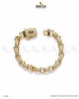 Grandeur Moissanite Chain Style Bracelet Golden - Zeesy Jewellery