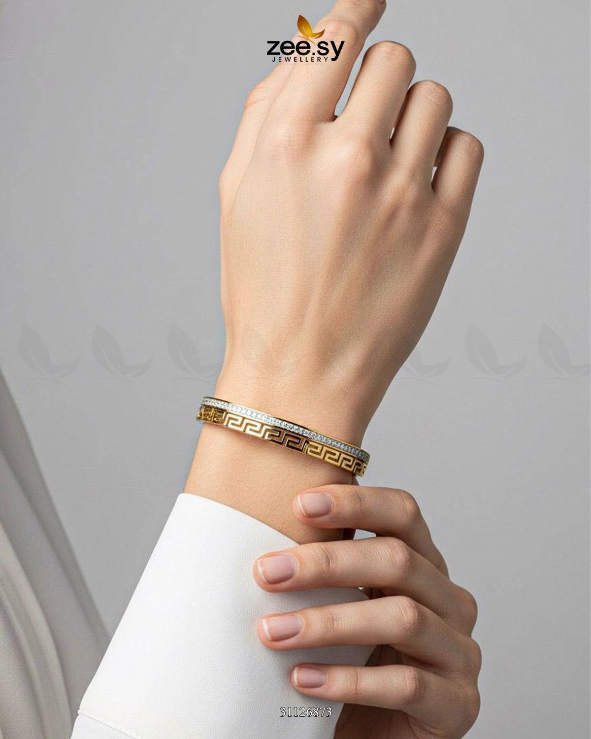 Greek Key Cluster Pave Bracelet - Zeesy Jewellery