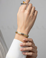 Greek Key Cluster Pave Bracelet - Zeesy Jewellery